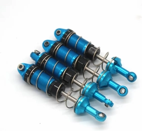 Rc Shock Absorber For MJX For Hyper Go 16207 16208 16209 16210 H16BM H16 H16PL 1/16 Metal Upgrade Parts Front And Rear Shock Absorbers RC Car Parts Replacement(Blue)