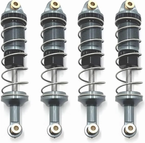 Rc Shock Absorber For MN For MN128 MN86 G500 1/12 4Pcs Metal Hydraulic Shock Absorber For Fit Remote Control Car Parts And Accessories Upgrade Replacement Use(Gray)