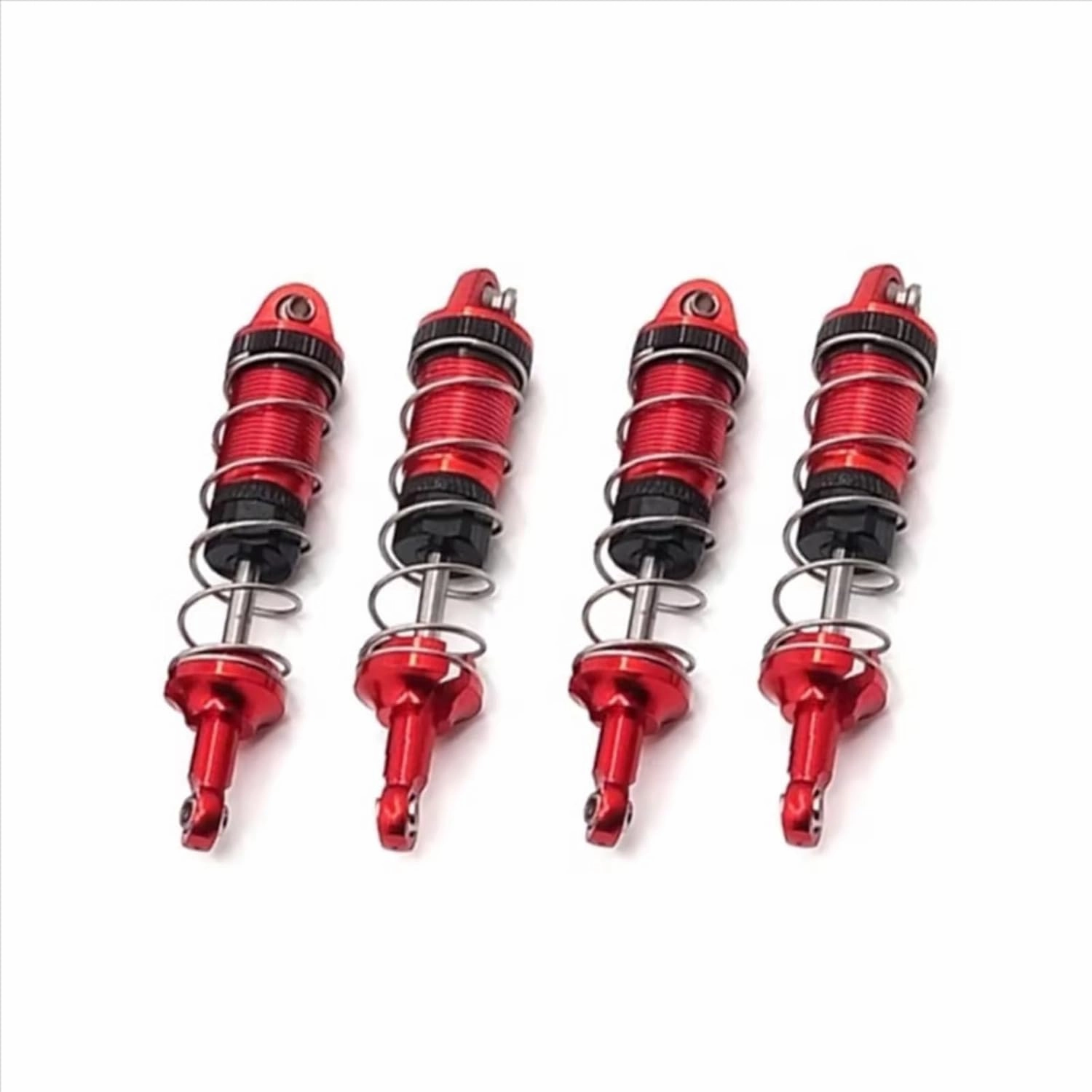 Rc Shock Absorber for SCY 16101 16102 16103 1/16 4Pcs Metal Shock Absorber Damper RC Car Tracked Vehicle Parts and Accessories Upgrade Replacement and Use(Red)
