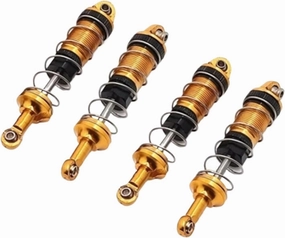 Rc Shock Absorber For SCY 16101 16102 16103 1/16 4Pcs Metal Shock Absorber Damper Yellow RC Car Off-road Vehicle Parts And Accessories Upgrade Replacement Use