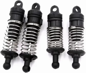 Rc Shock Absorber For SG1603 For Udirc UD1601 UD1603 UD1604 UD1607 1/16 4Pcs Metal Shock Absorber RC Car Tracked Vehicle Upgrade Parts Accessories Replacement Use(Black)