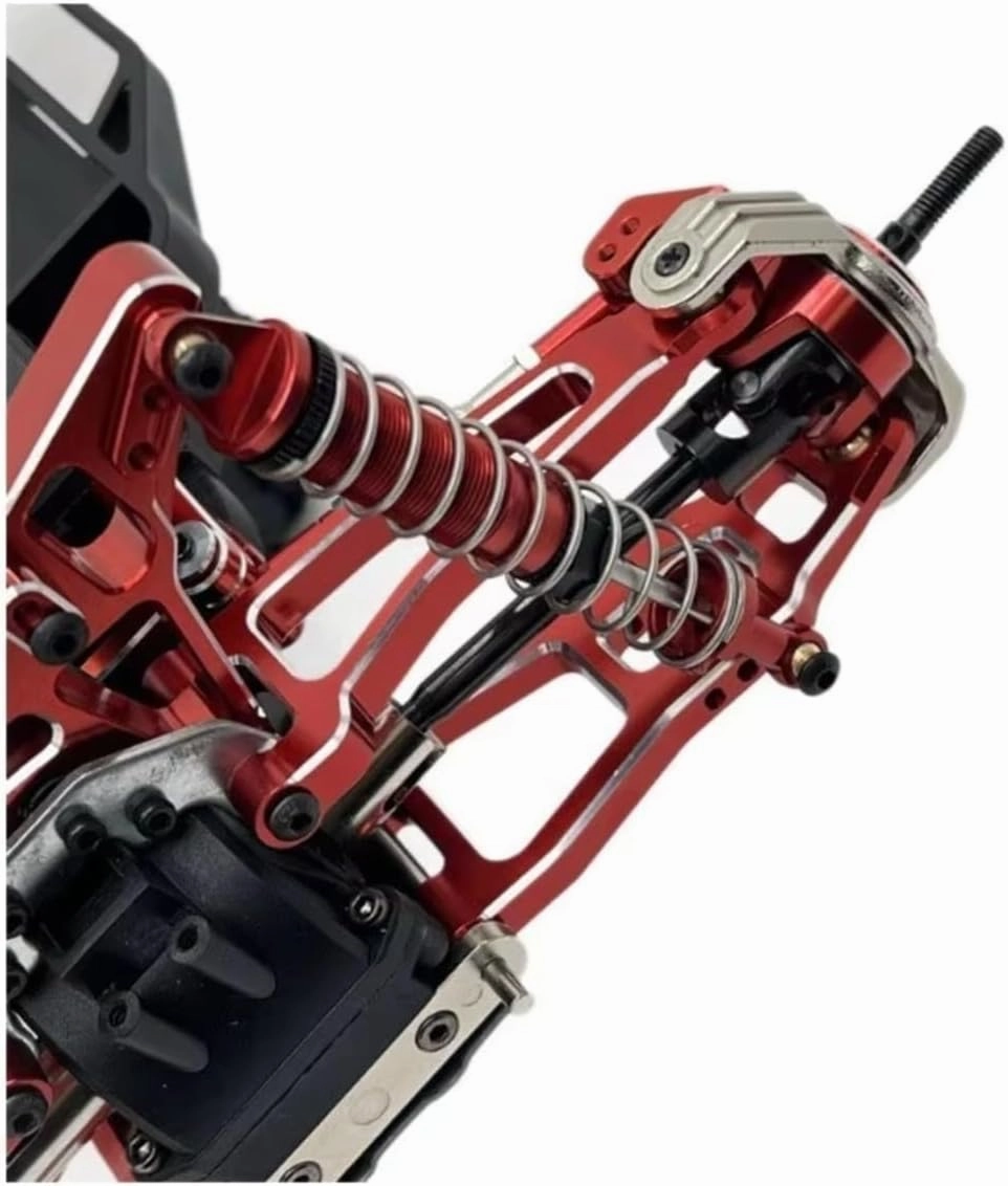 Rc Shock Absorber For Ud Ud1201 Ud1202 Ud-12Pro 1/12 Metal Shock Absorber Set For Fit RC Car Parts Tracked Vehicle Parts And Accessories Upgrade Replacement Use(Red)