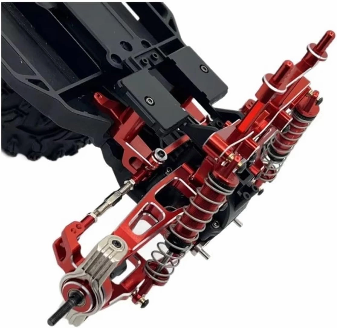 Rc Shock Absorber For Ud Ud1201 Ud1202 Ud-12Pro 1/12 Metal Shock Absorber Set For Fit RC Car Parts Tracked Vehicle Parts And Accessories Upgrade Replacement Use(Red)