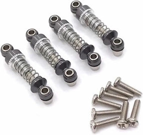 Rc Shock Absorber For Wltoys 284131 K969 K979 K989 K999 P929 P939 1/28 4Pcs Metal Shock Absorber Damper Gray RC Car Upgrade Parts Accessories Replacement And Use