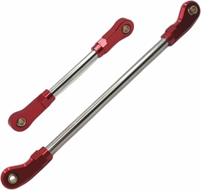 Rc Special Connecting Rod for WLtoys 104006 104010 104020 104026 2Pcs Metal Front Axle Steering Rod for Fit Remote Control Car Parts and Accessories Upgrades Replacement Use(Red)