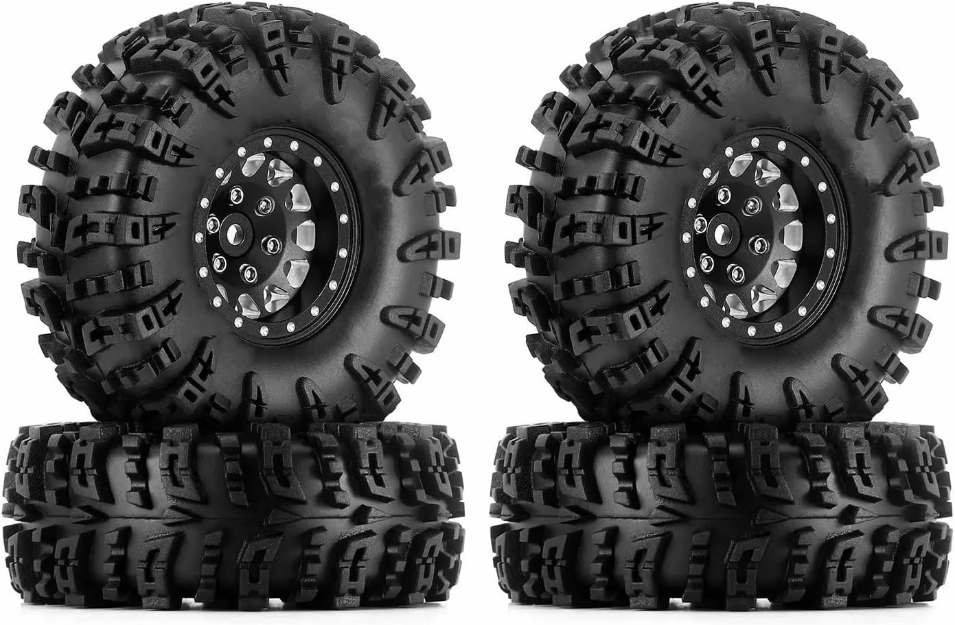 Rc Wheel Rim Tire for S5 Mud for Terrain for Swamp Claw 70 * 27mm 1.3" Wheel Tires Set for 1/18 1/24 RC Crawler Car