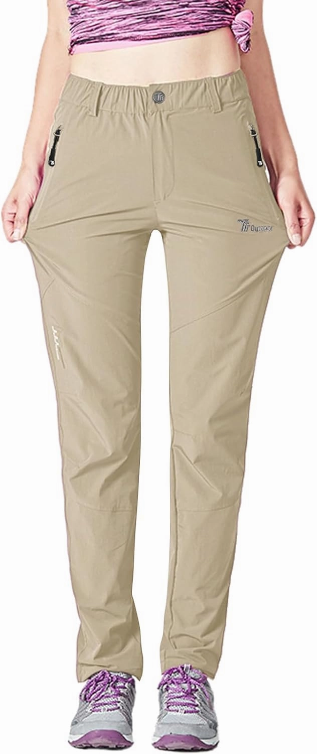 Rdruko Women's Hiking Pants Lightweight Quick Dry Water Resistant Outdoor Travel Fishing Pants with Pockets
