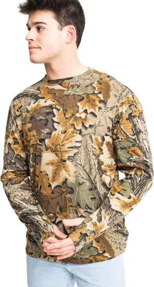 Realtree Men's Camo Shirt Long Sleeve Lightweight for Hunting, Fishing, Running, Hiking, or Camping