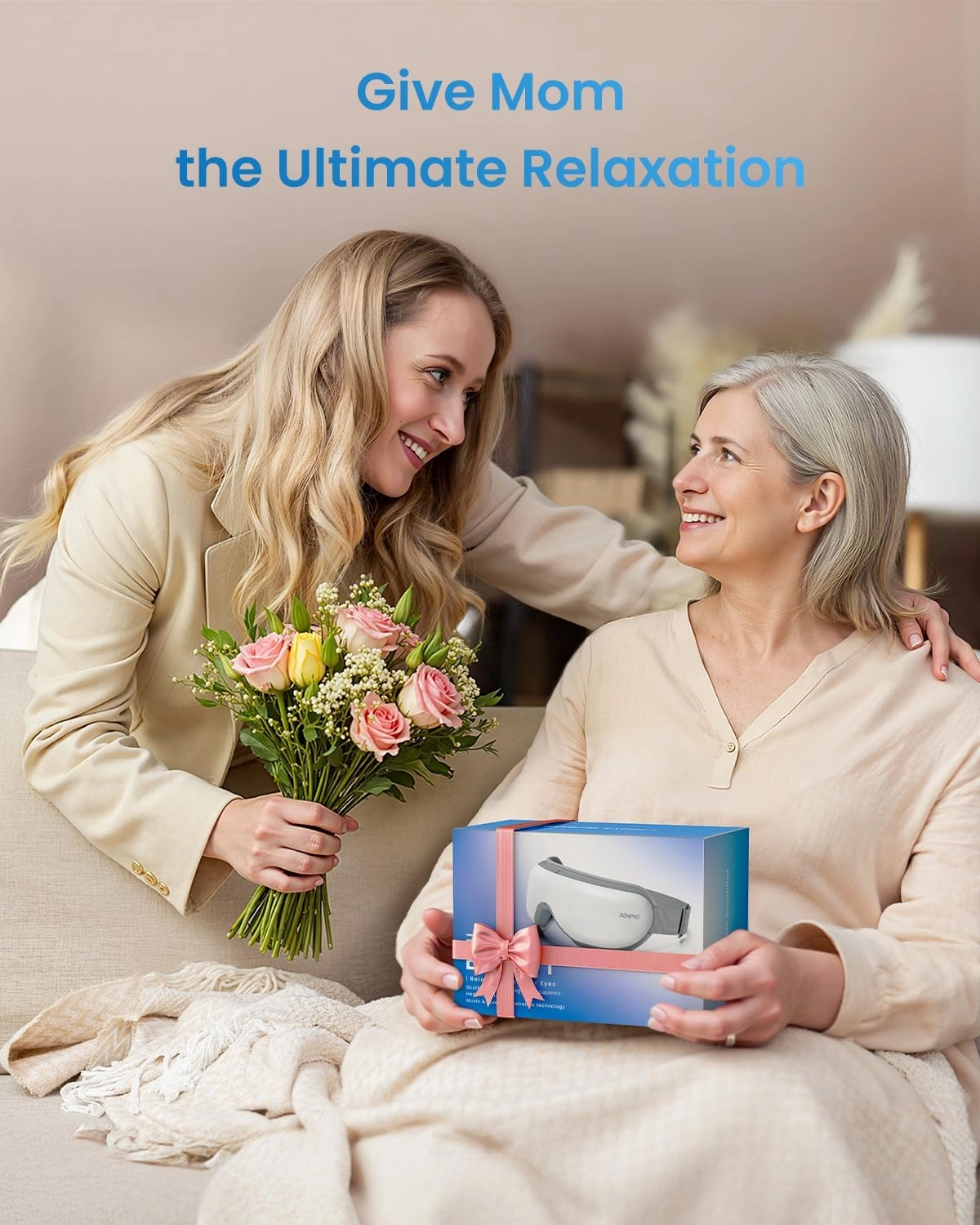 RENPHO Eyeris 1 Eye Massager with Heat, Mothers Day Birthday Gifts for Mom Dad Women Men Her Him, FSA HSA Eligible Eye Care, Smart Eye Mask for Relax Eye, Reduce Eye Strain