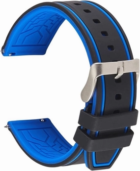 RHAIYAN Silicone Watch Bands 20mm 22mm 24mm Stainless Steel Rubber Strap Replacement Strap Watch Bands Watch Accessories