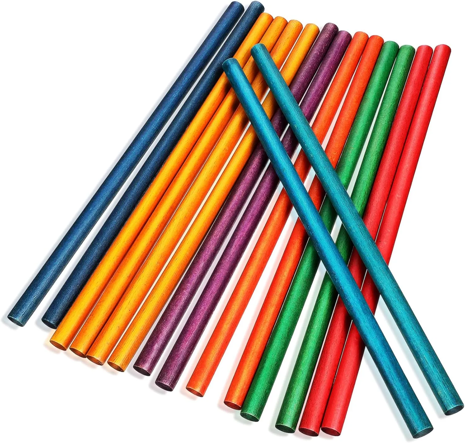 Rhythm Music Sticks Set for Boys and Girls 16pcs Wood Sticks Educational Musical Instruments Toys
