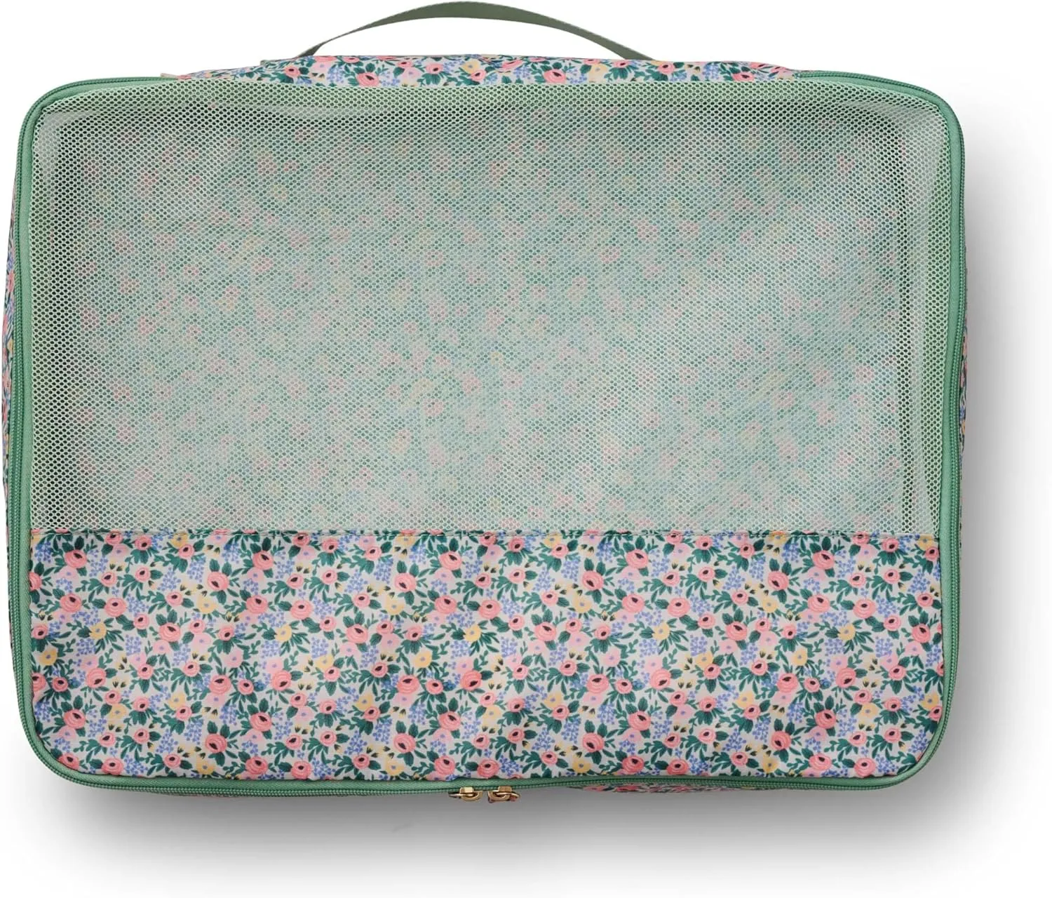RIFLE PAPER CO. Soft Sided Packing Cubes Set of 3. Includes Small, Medium, Large and a Laundry Bag, Travel Must Have Accessory, Stylized Pattern, Floral Rosa