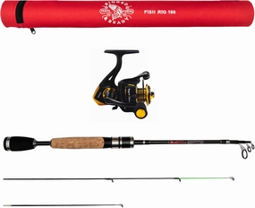Rigged and Ready 180 Telescopic Travel Fishing Rod (160/180cm, 2 Tips)   RR1000 Spin Reel Combo – Lightweight, Strong, Salt-Protected, Spare Spool & Bag Included
