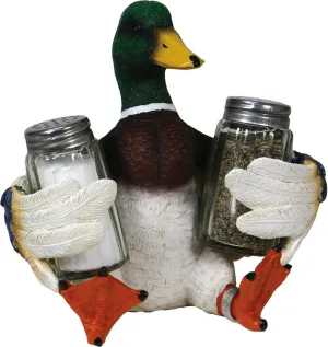 Rivers Edge Products Salt and Pepper Shakers Set, Unique Poly Resin and Glass Spice Dispenser, Novelty Kitchen Counter Décor