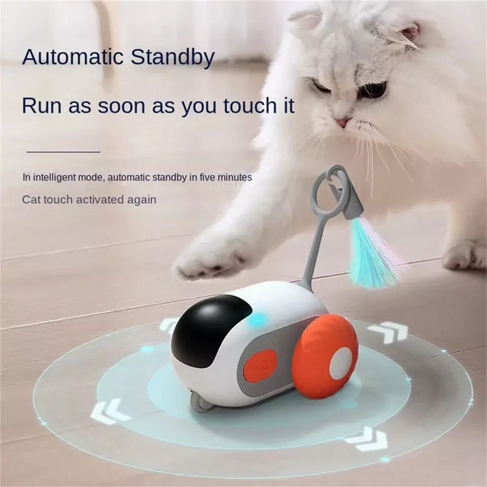 Royaleva Smart Pet Sports Car Toy - Remote Control Interactive Cat Toy USB Charging