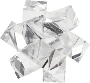russell hazel Acrylic Desk Paper Weight, 3.5” x 3.5”, 96 Piece Intricate Stress Relieving Puzzle, Modern Polished Edge Design, Office Desk Accessories (55713)