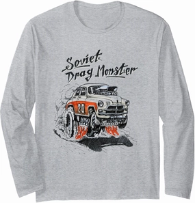 Russian Car Pobeda Volga M20 Long Sleeve T-Shirt