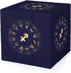 Sagittarius in Circle Funny 3x3x3 Cube Smooth Lightweight Puzzle for Adult Graphic Printing Travel