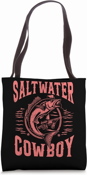 Saltwater Cowboy Fishing Tote Bag