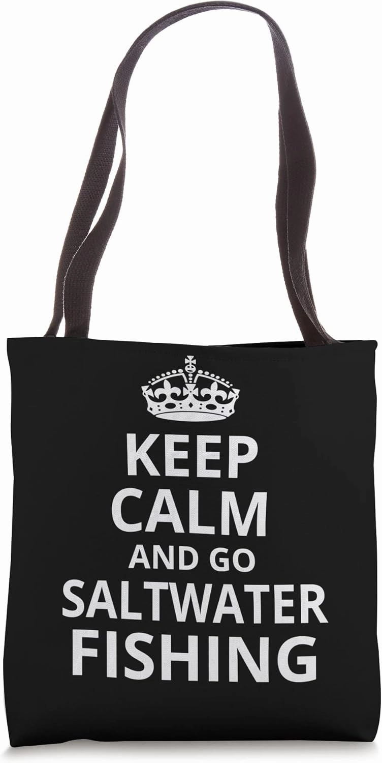 Saltwater Fishing / 'Keep Calm and Go Saltwater Fishing' Tote Bag