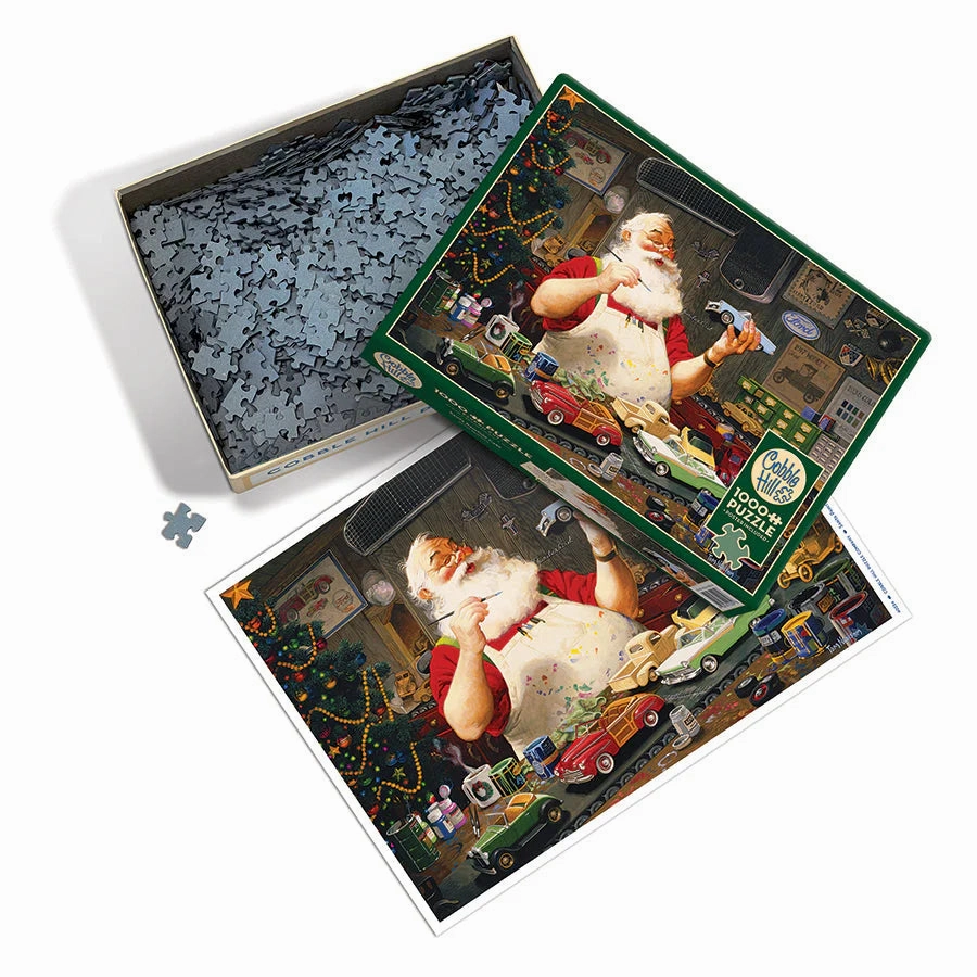 Santa Painting Cars, 1000pcs, Compact