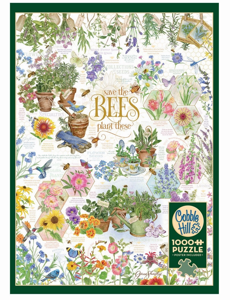 Save the Bees, 1000pc Puzzle, Compact