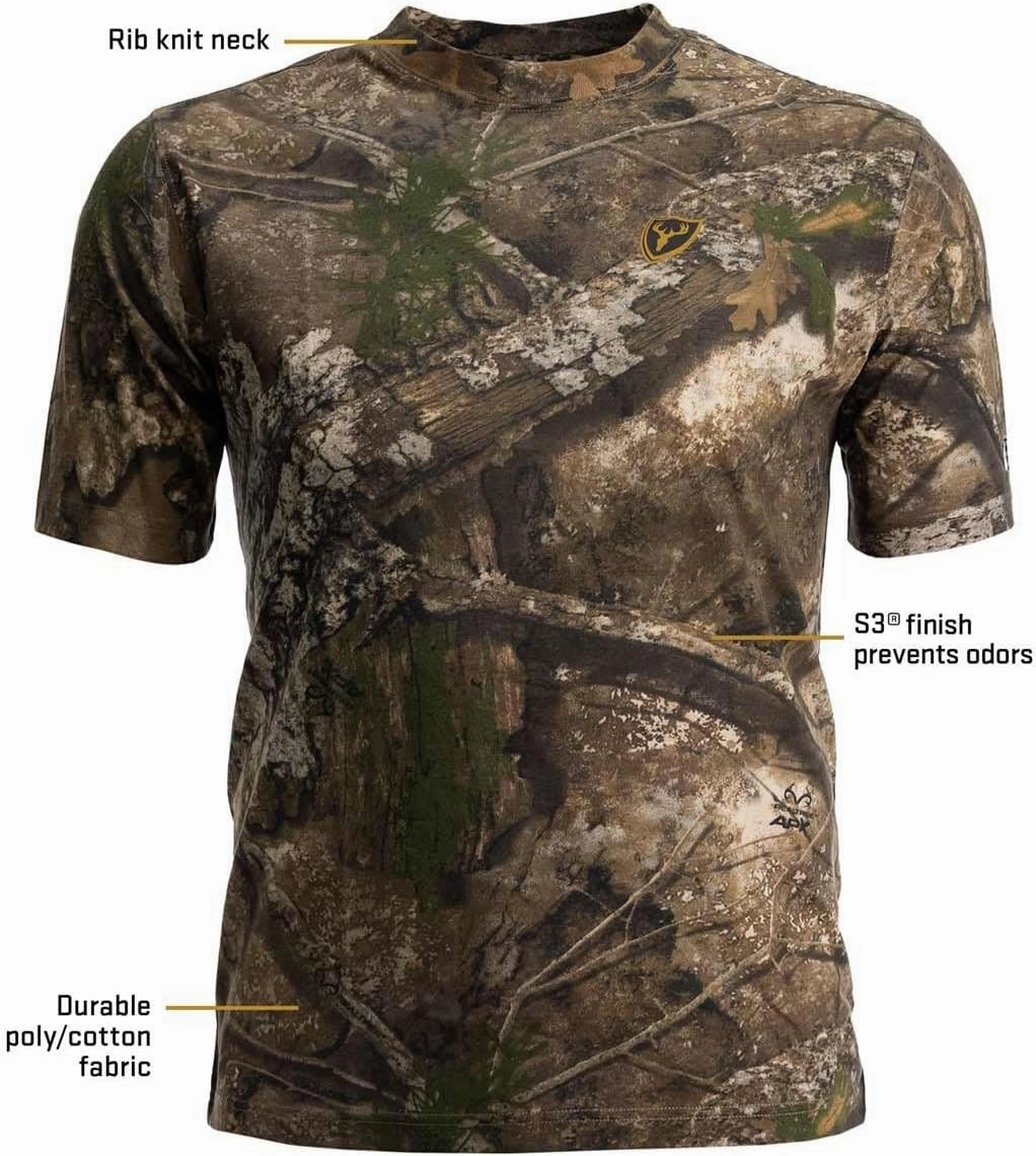 SCENTBLOCKER Scent Blocker Fused Cotton Lightweight Short-Sleeve Camo Hunting Shirt for Men