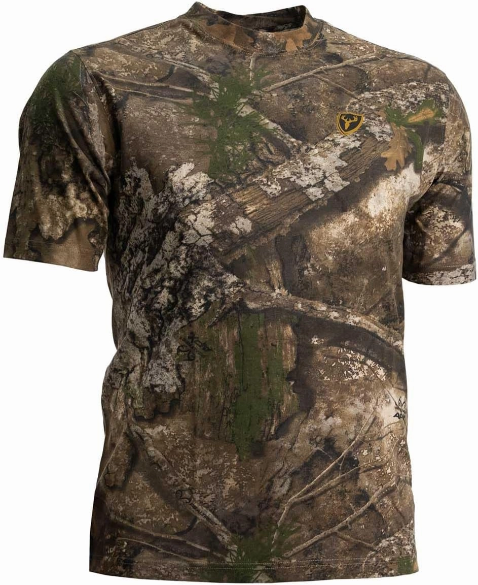 SCENTBLOCKER Scent Blocker Fused Cotton Lightweight Short-Sleeve Camo Hunting Shirt for Men