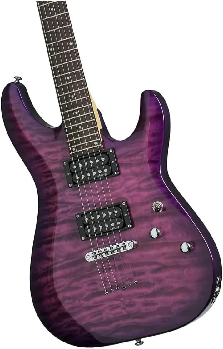 Schecter C-6 Plus Solid-Body Electric Guitar, EM