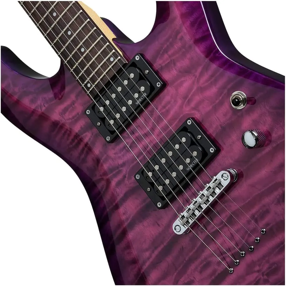 Schecter C-6 Plus Solid-Body Electric Guitar, EM
