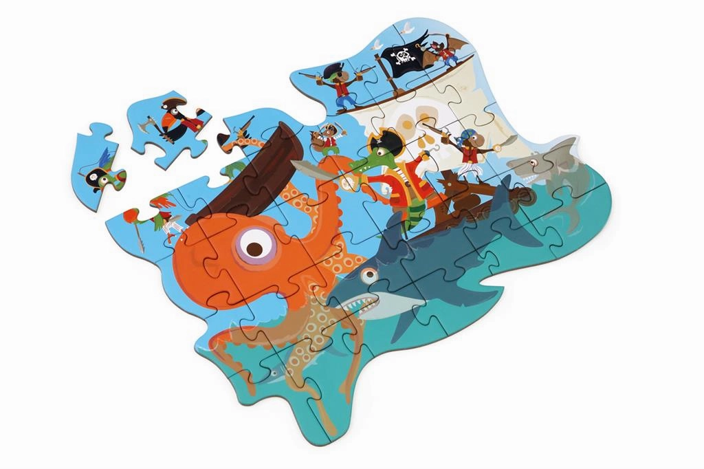 Scratch Compact Puzzle 29pcs – Contour Puzzle PIRATE