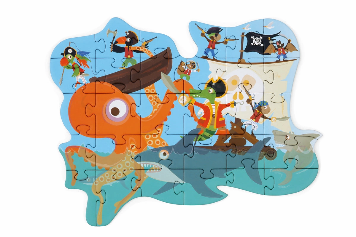 Scratch Compact Puzzle 29pcs – Contour Puzzle PIRATE