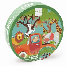 Scratch Compact Puzzle 30pcs – Contour Puzzle SAFARI
