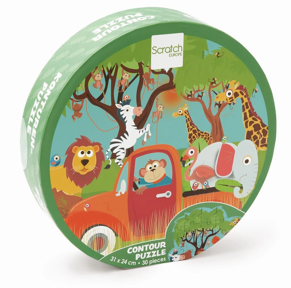 Scratch Compact Puzzle 30pcs – Contour Puzzle SAFARI