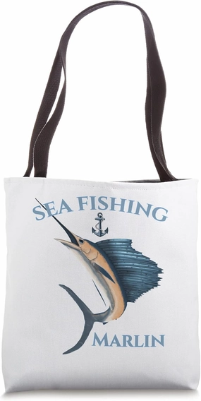 Sea Fishing Marlin Swordfish Nautical Tote Bag