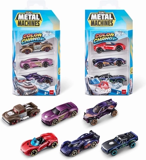 Series 2 Color Change (2 Sets of 3 Pack) Mini Die-Cast Cars (Style May Vary) by ZURU