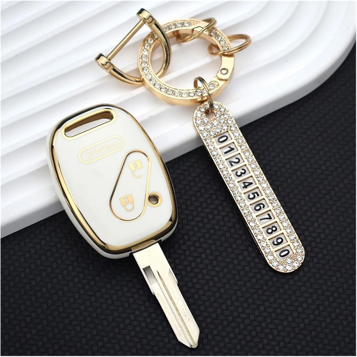 Shell Protector Holder Fob Compatible for Honda Accord Civic CRV CR-V Pilot Insight Ridgeline Car Remote Key Case Cover Bag Accessories(Keychain 4)