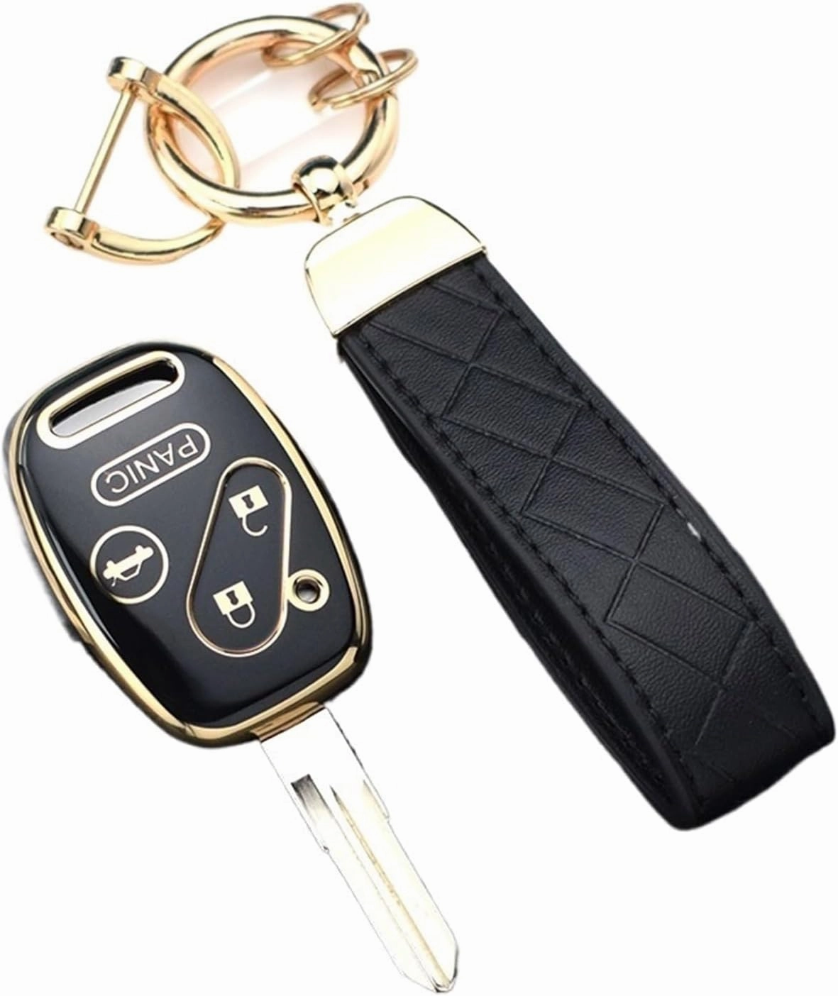Shell Protector Holder Fob Compatible for Honda Accord Civic CRV CR-V Pilot Insight Ridgeline Car Remote Key Case Cover Bag Accessories(Keychain 4)