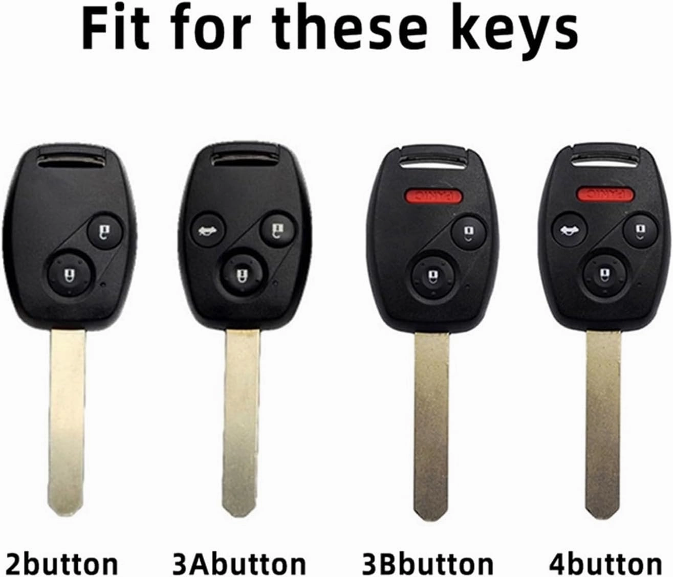 Shell Protector Holder Fob Compatible for Honda Accord Civic CRV CR-V Pilot Insight Ridgeline Car Remote Key Case Cover Bag Accessories(Keychain 4)