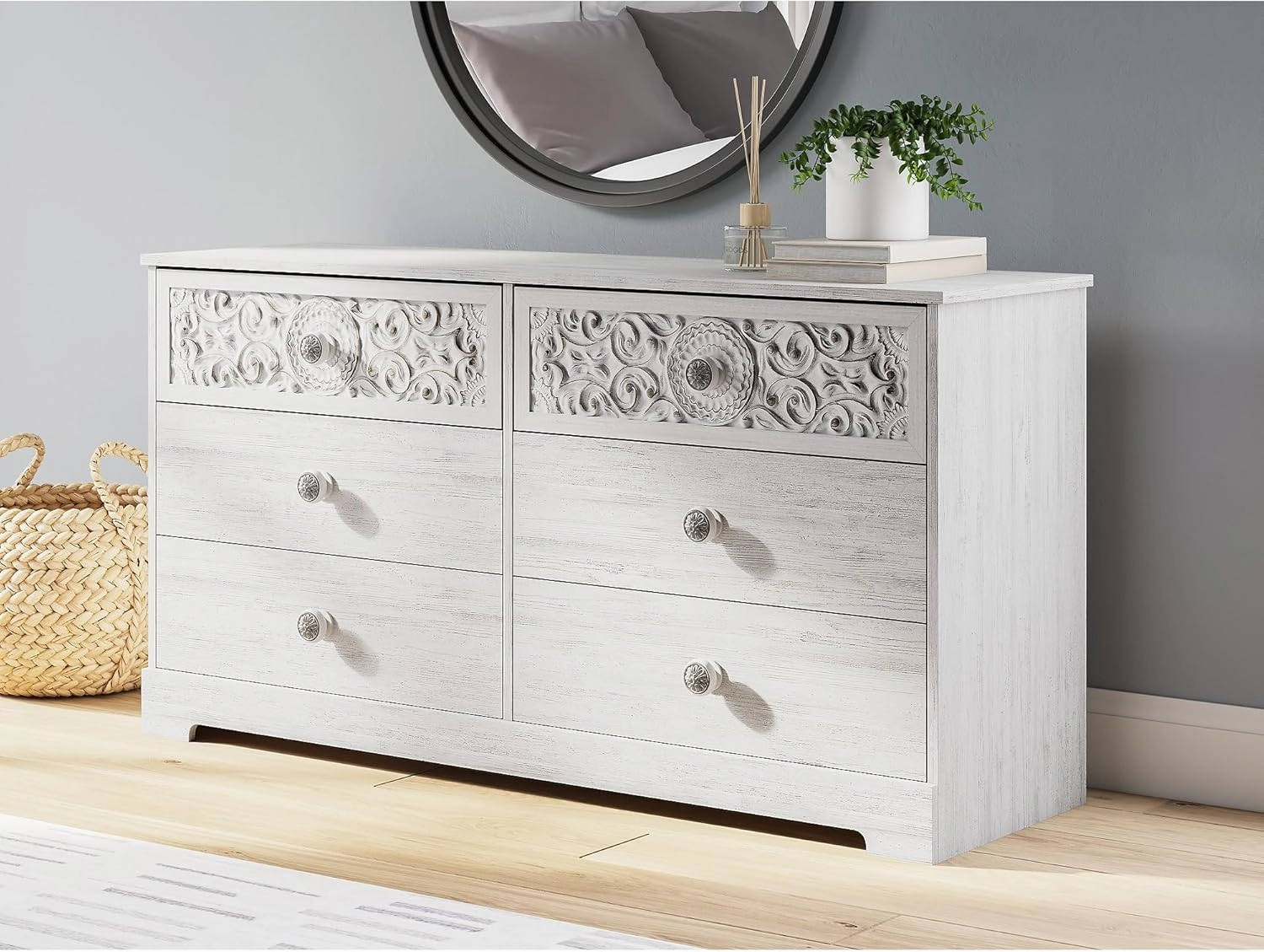 Signature Design by Ashley Paxberry Boho Dresser, Whitewash