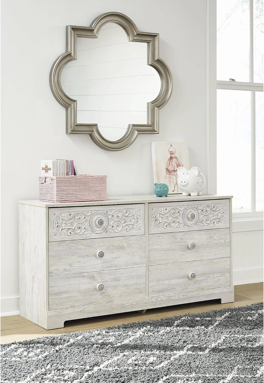 Signature Design by Ashley Paxberry Boho Dresser, Whitewash