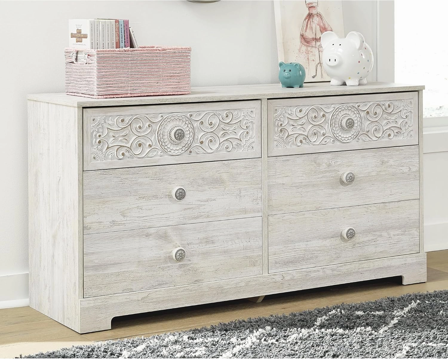 Signature Design by Ashley Paxberry Boho Dresser, Whitewash