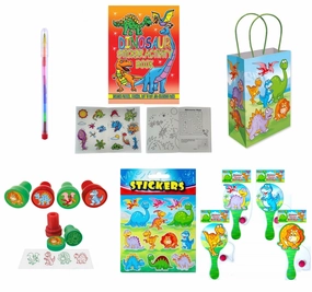Single New Dinosaur themed Party Bag with Fillers