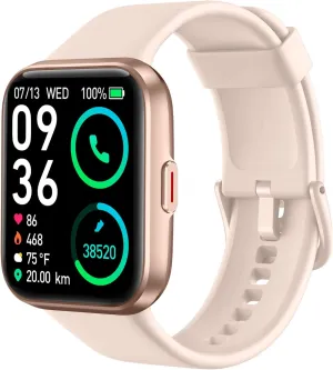 SKG Smart Watch for Men Women Android iPhone, with Alexa Built-in & Bluetooth Call(Answer/Make Call) 1.69" Fitness Tracker with IP68 Waterproof, 60  Sports, Heart Rate SpO2 Monitor, V7 Pro