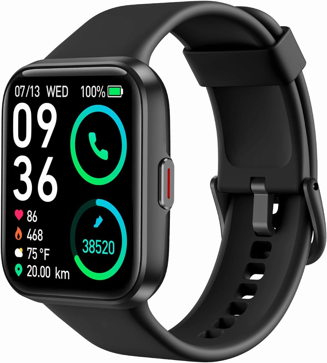 SKG Smart Watch for Men Women Android iPhone with Alexa Built-in & Bluetooth Call(Answer/Make Call) 1.69" Fitness Tracker with IP68 Waterproof, 60  Sports, Heart Rate SpO2 Monitor, V7 Pro