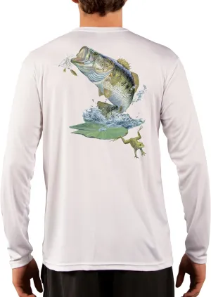 Skiff Life Large Mouth Bass Fishing Shirt - Long Sleeve Men's Fishing Shirt Moisture Wick 50  UPF Fabric Bass Pro Shop