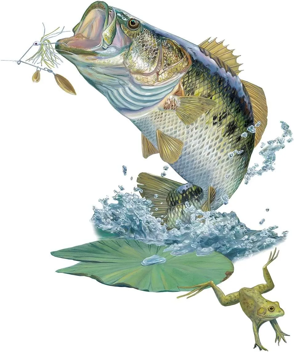 Skiff Life Large Mouth Bass Fishing Shirt - Long Sleeve Men's Fishing Shirt Moisture Wick 50  UPF Fabric Bass Pro Shop