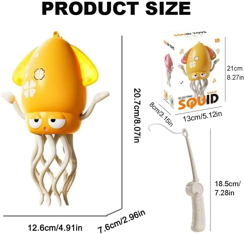 Smart Tentacle Explorer, Wiggly Wonder Octopus, Playful Dancing Octopus Toy, Crazy 8-Leg Auto-Dance Octopuses Toy, Electric Crawling Magic Dancing Squid Toys with Lights & Music Sensor(Set 4)