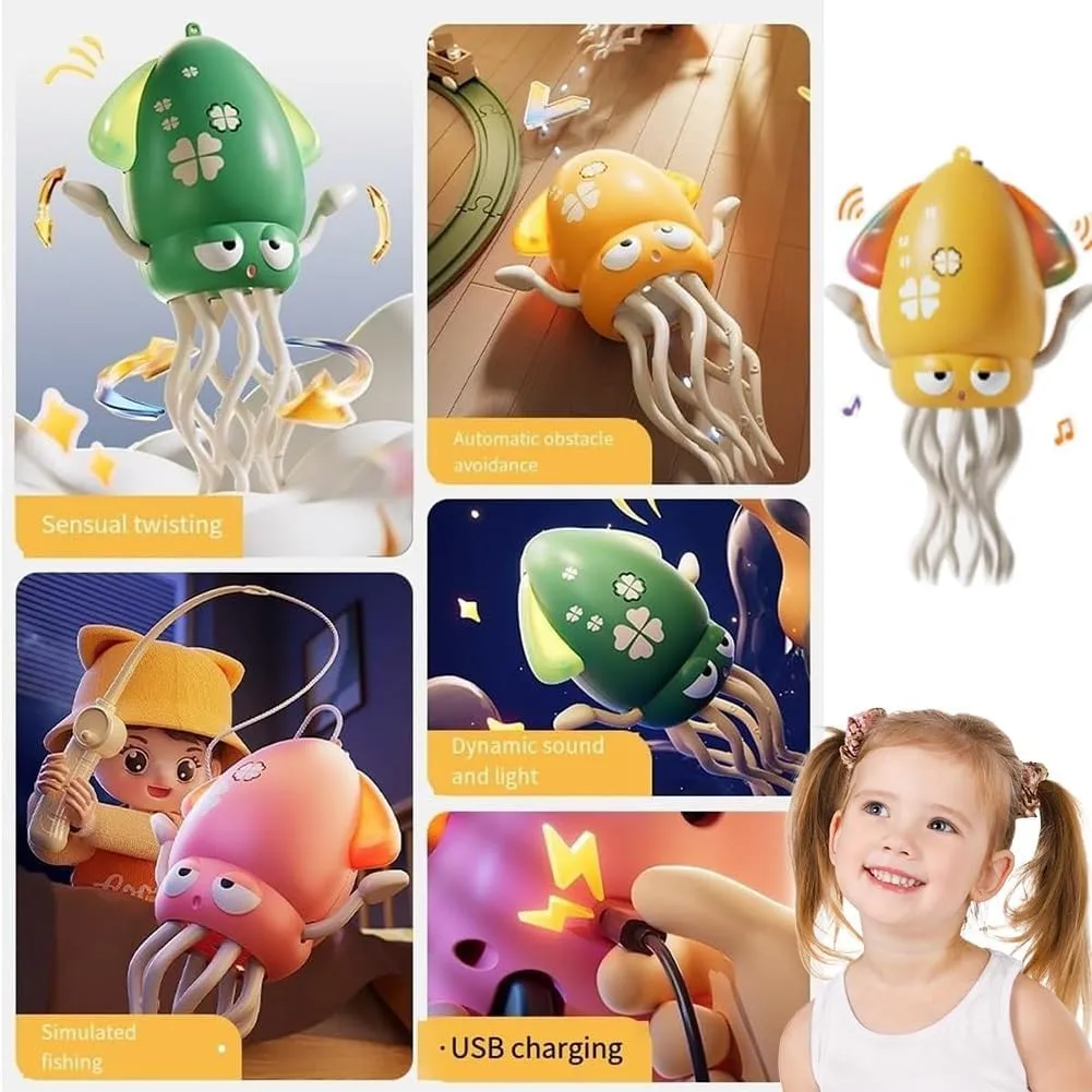 Smart Tentacle Explorer, Wiggly Wonder Octopus, Playful Dancing Octopus Toy, Crazy 8-Leg Auto-Dance Octopuses Toy, Electric Crawling Magic Dancing Squid Toys with Lights & Music Sensor(Set 4)