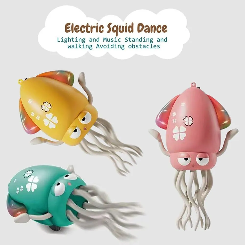 Smart Tentacle Explorer, Wiggly Wonder Octopus, Playful Dancing Octopus Toy, Crazy 8-Leg Auto-Dance Octopuses Toy, Electric Crawling Magic Dancing Squid Toys with Lights & Music Sensor(Set 4)
